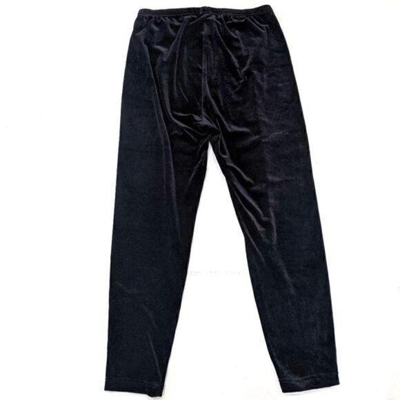 Diane Von Furstenberg Vintage 80s Black Velour Joggers - Picture 2 of 7